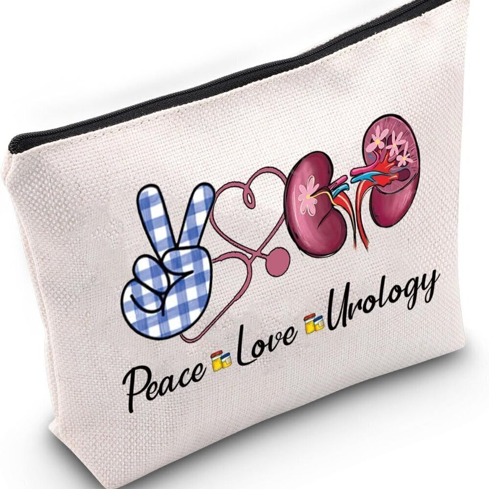 Urology Nurse Gifts Makeup Bag Urologist Gifts Peace Love Urology Zipper Pouch H